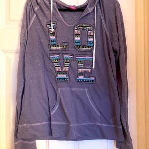 XL cute lightweight long sleeve tee/hoodie